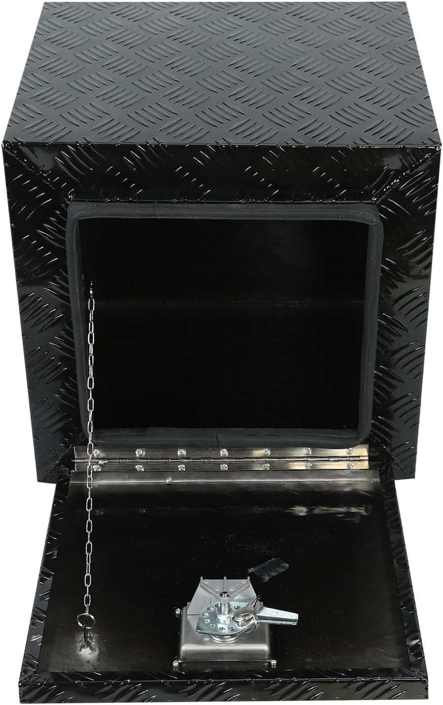 Black Aluminum 5 Bar Tread Underbody Toolbox with Lock Latch P84388