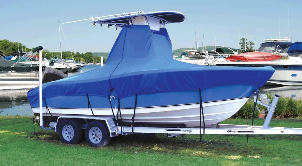 T-Top Boat Covers Without Bow Rail Pacific Blue E31988