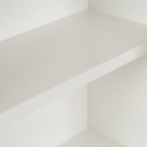 Natural Wood and White Arched Wall Cabinet Q739749