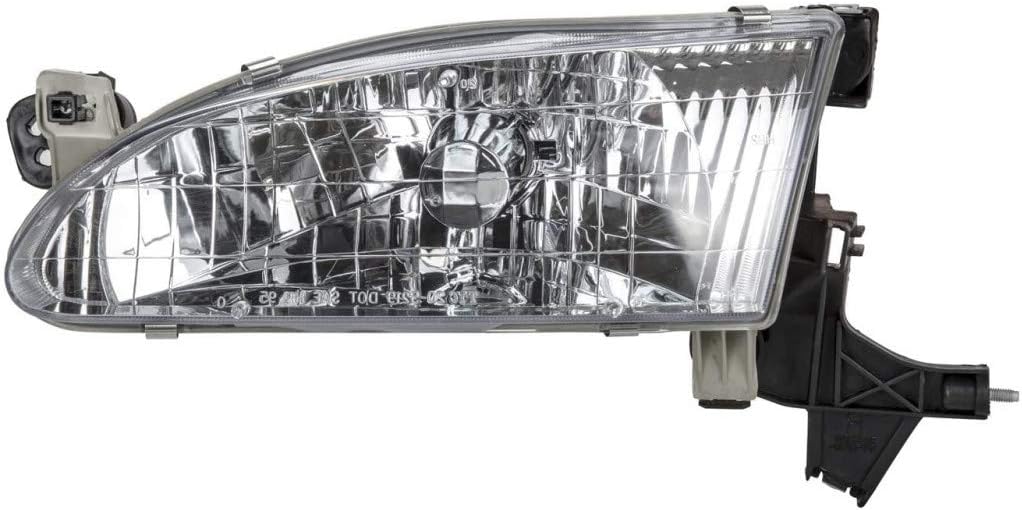 Passenger Side Headlight Assembly for Toyota Corolla 1998 1999 2000, Bulbs Included, Pack of 2 R207