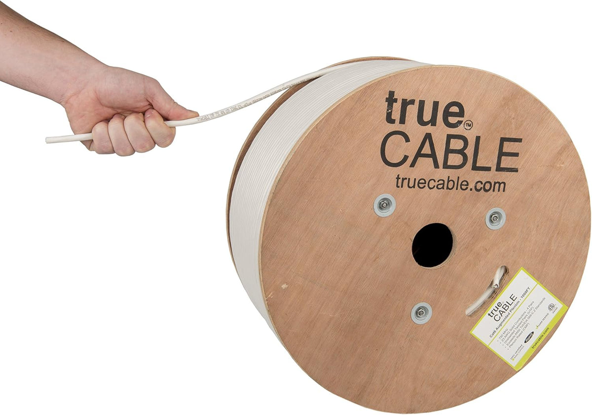 Pink 1000ft Cat6A Plenum Bare Copper Ethernet Cable Z740