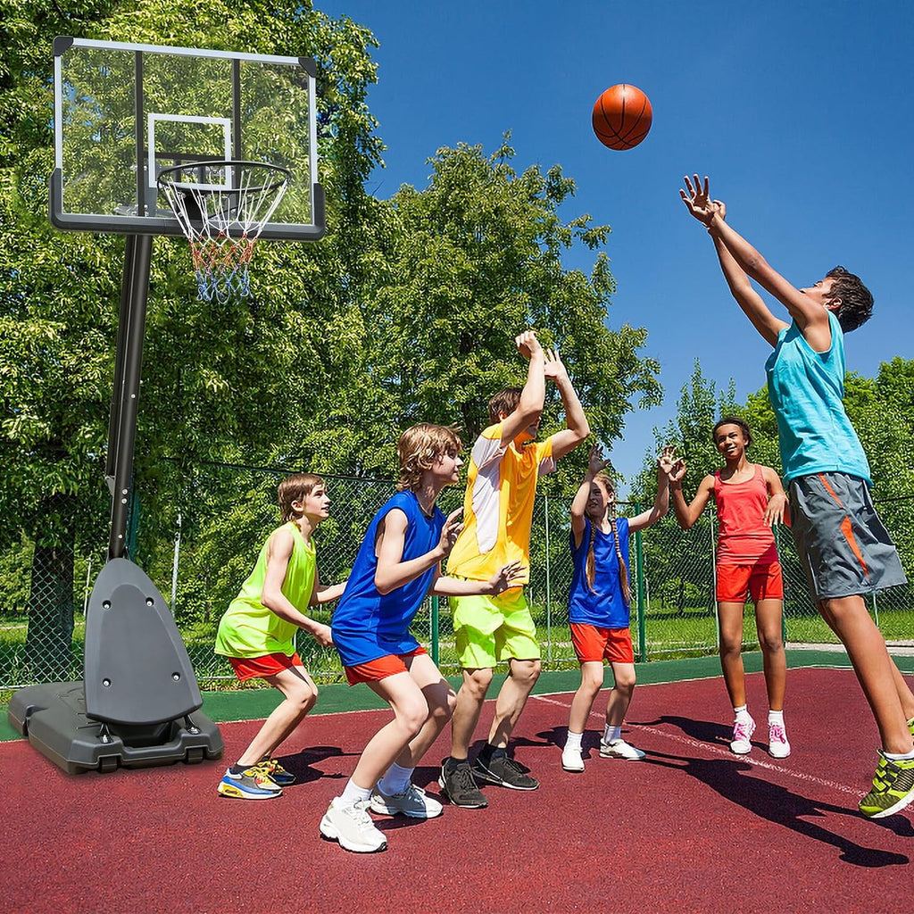 44" Portable Adjustable Basketball Hoop System with Wheels H541