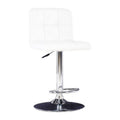 White Faux Leather Adjustable Bar Stool C145112