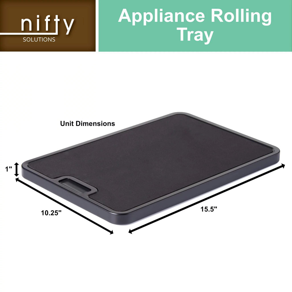 Black Appliance Rolling Tray F7821