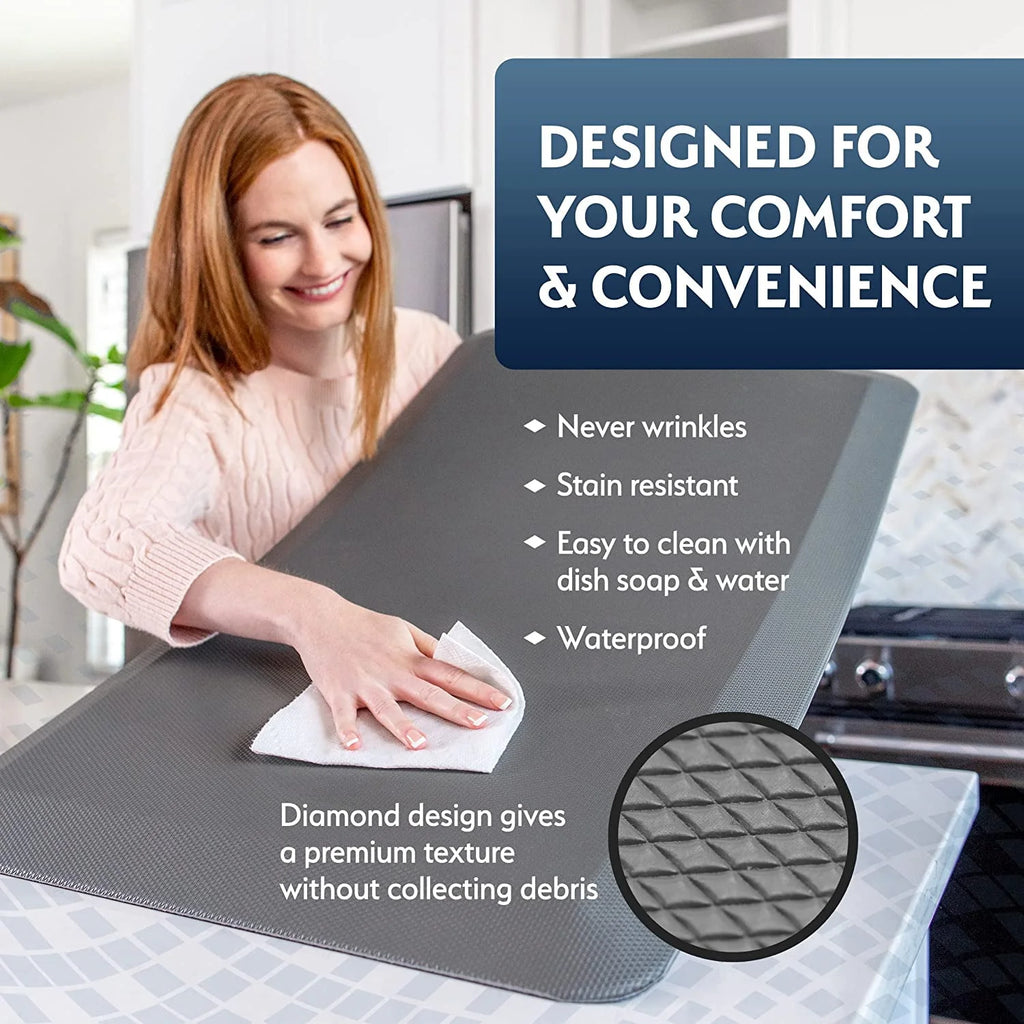 Anti Fatigue Cushioned 3/4 Inch Black Floor Mat R5434