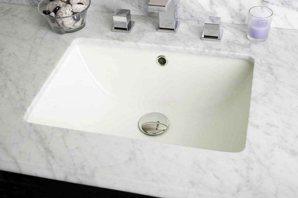 18.25-in. W Rectangle Undermount Sink Set in Biscuit H915468