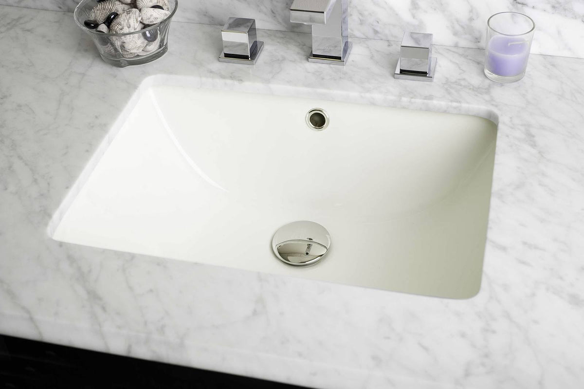 18.25-in. W Rectangle Undermount Sink Set in Biscuit H915468