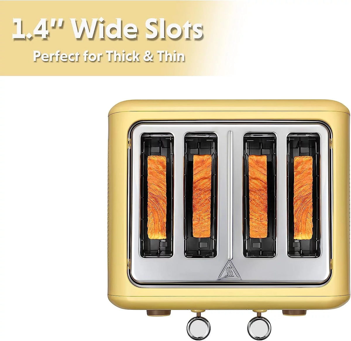 4-Slice Toaster, Extra Wide Slots, Mellow Yellow O39262