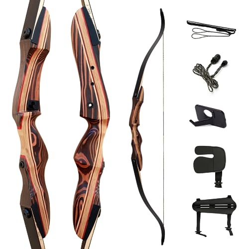 62" Takedown Recurve Bow Set with Laminated Wooden Riser L8187