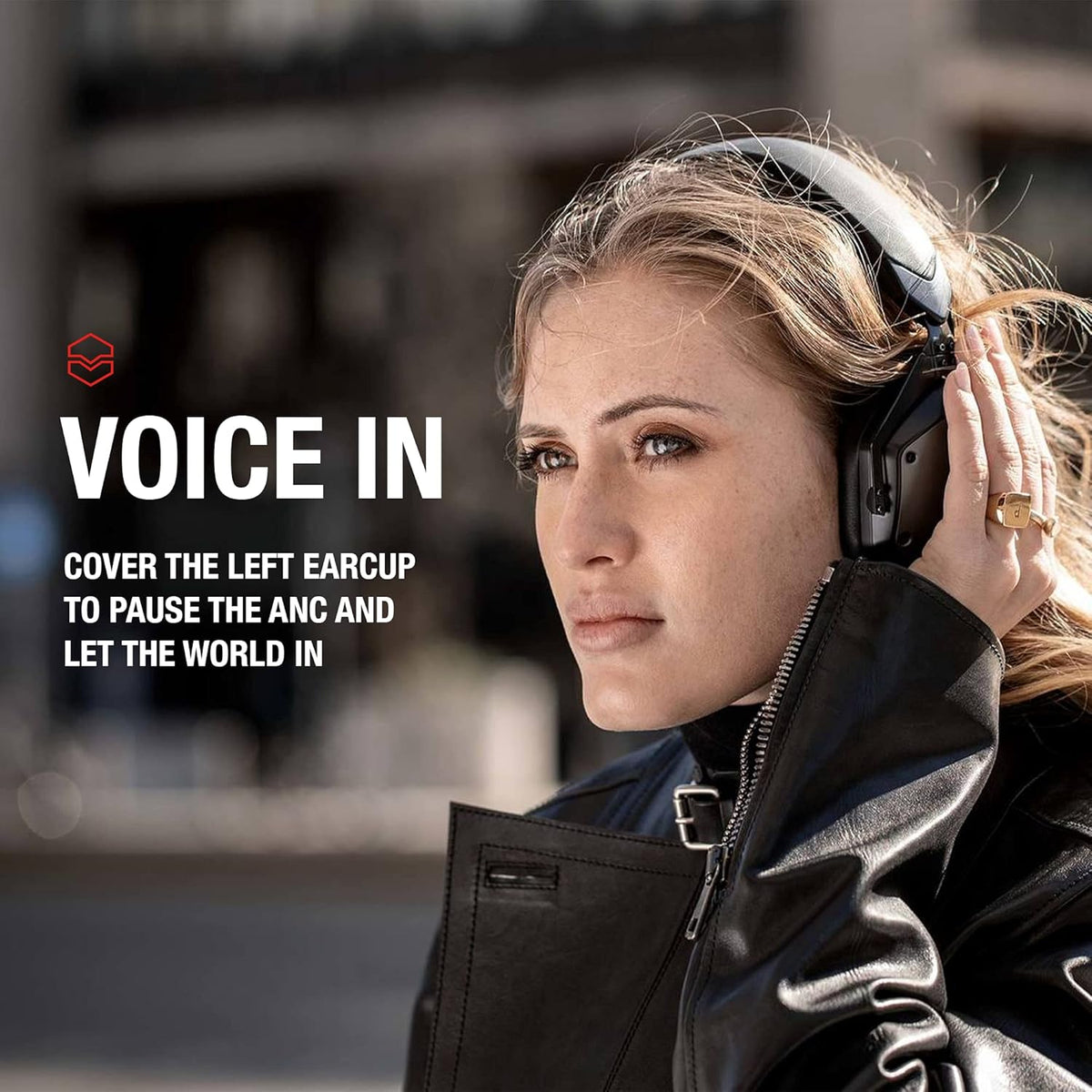 Matte Black Noise Cancelling Wireless Over-Ear Headphones H89244