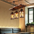 Rustic Wood 3 Heads Hanging Chandelier Ceiling Light A2512
