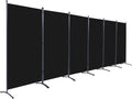 Black 6-Panel Folding Room Divider E4878