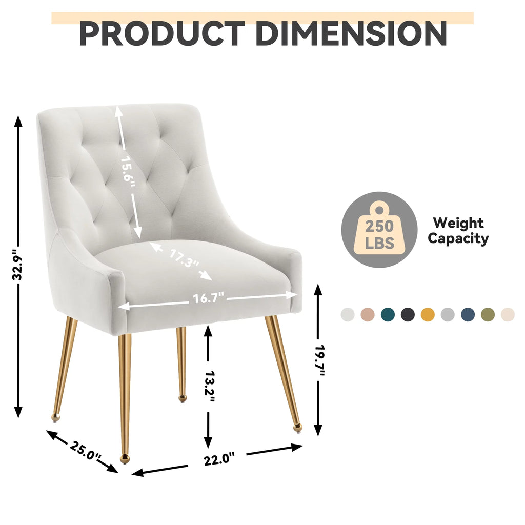 Velvet Dining Chairs Set of 2 Z2794