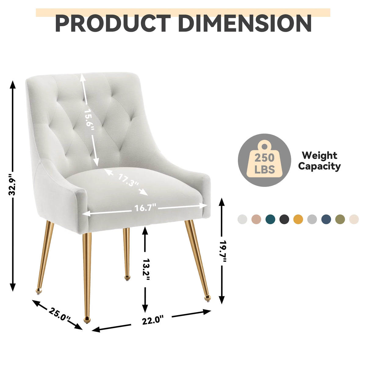 Velvet Dining Chairs Set of 2 Z2794