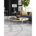 Round Glass Top Coffee Table W77494