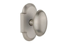 Satin Nickel Door Knob with Cottage Plate G1544
