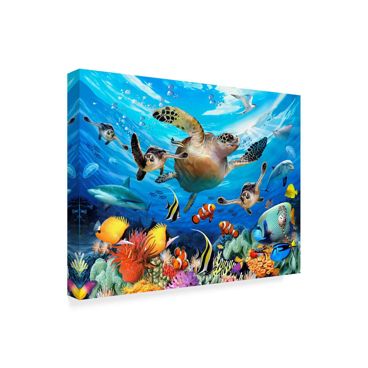 Large Turtle Canvas Art (24 in. W x 18 in. H) E7820