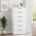 White 6 Drawer Tall Dresser J75440