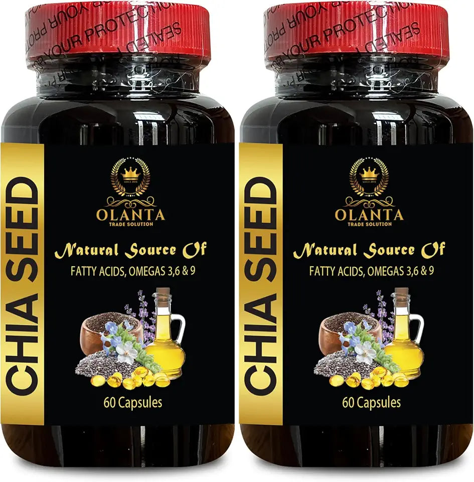 Chia Seed Omega 3 6 9 Fiber Capsules 120 Capsules I933536