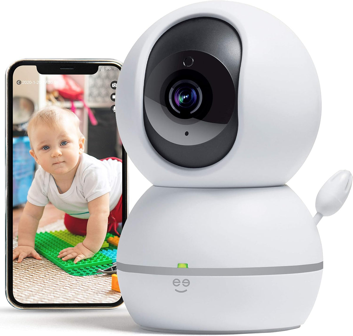 Smart Home Pet and Baby Monitor with Camera, 1080p Wireless WiFi Camera E8317