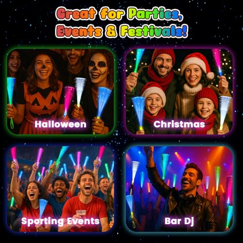12PCS Colorful Flashing LED Light Up Glow Sticks M62714