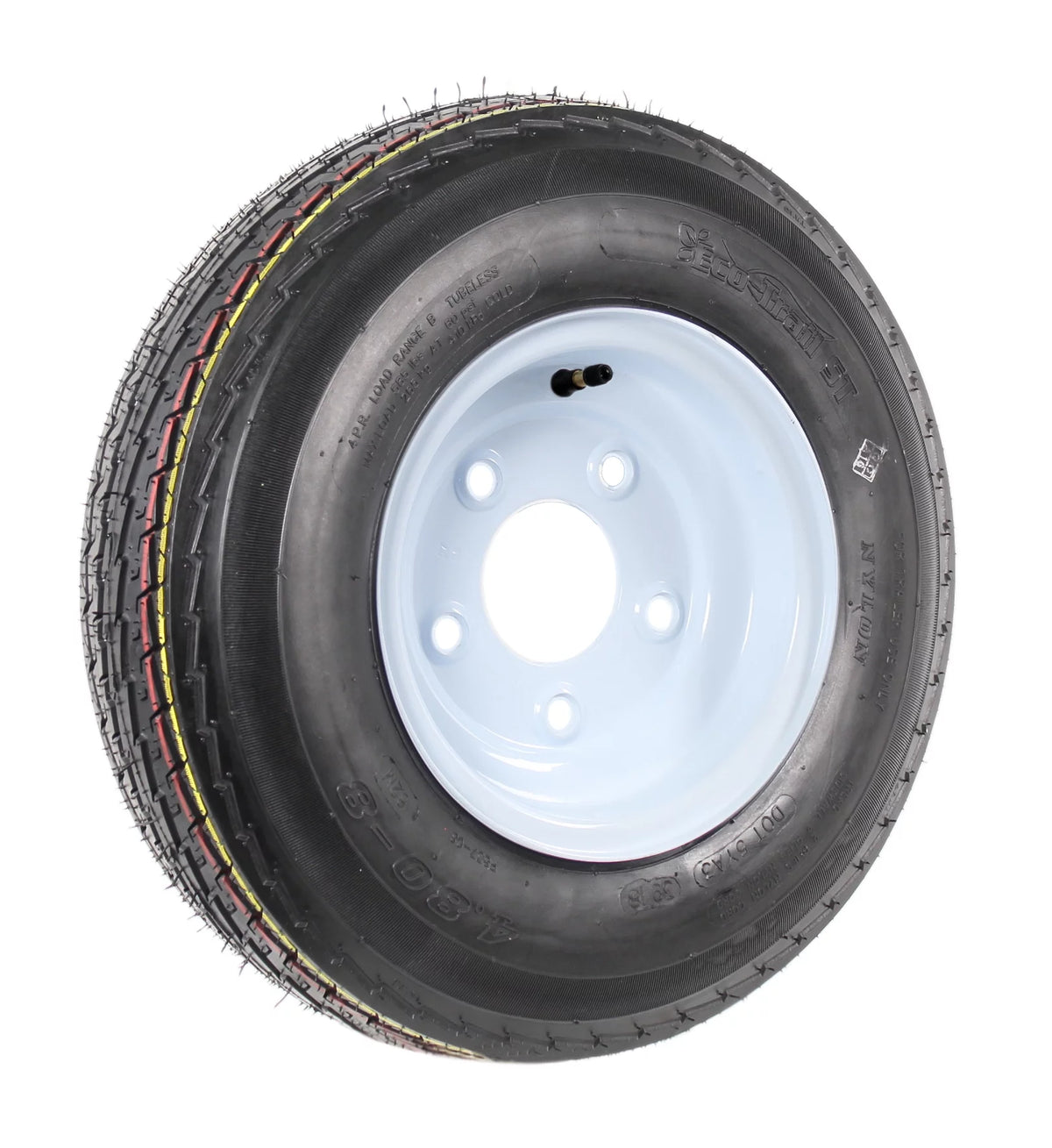 Trailer Tires On Rims 4.80-8 5 Lug White P442763