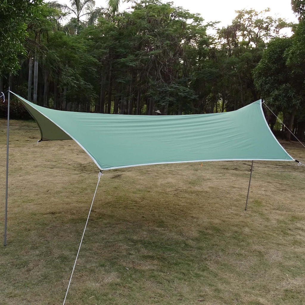 Waterproof Camping Tarp with Poles T5095