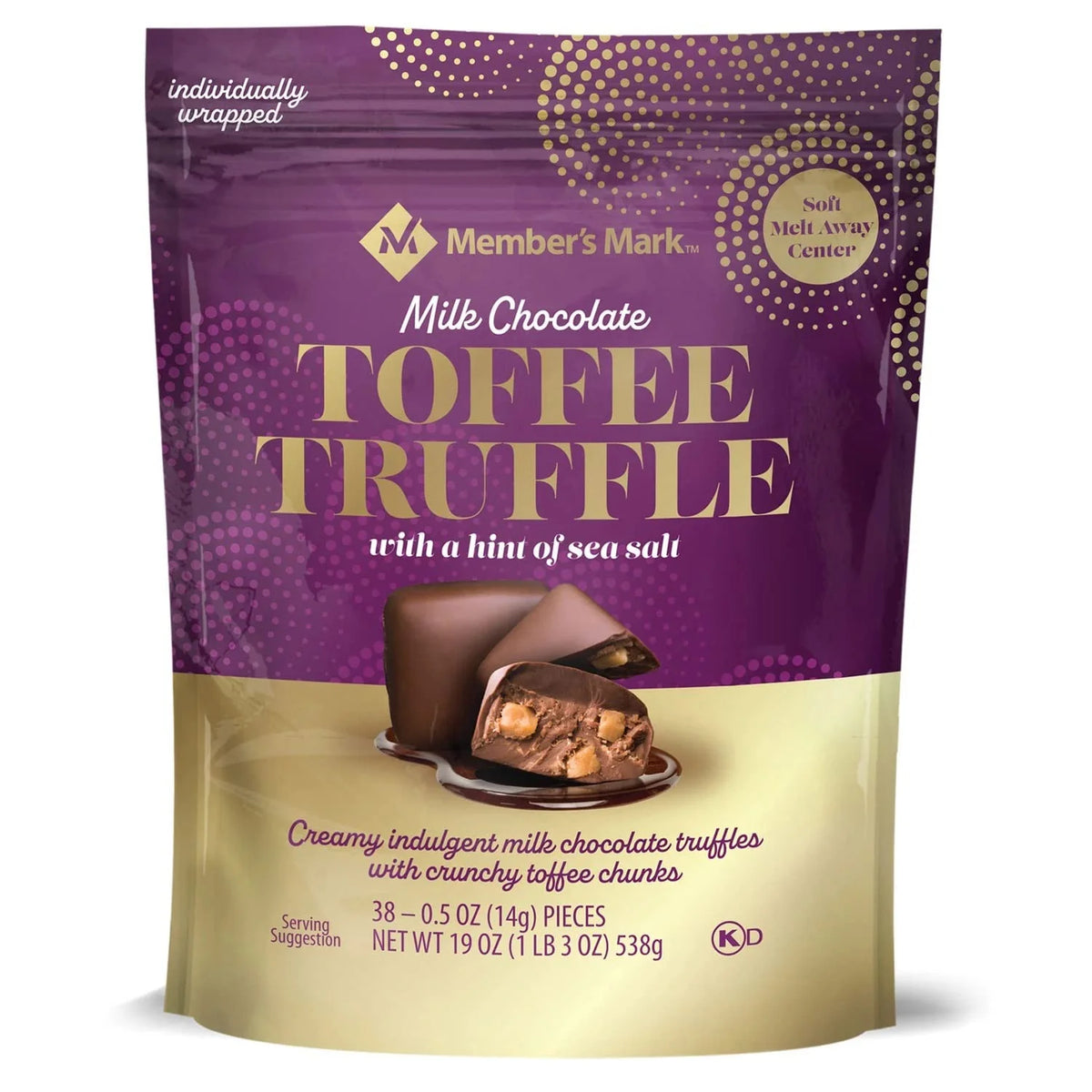 Milk Chocolate Toffee Truffle With Sea Salt 19 Oz. 38 Count M65509