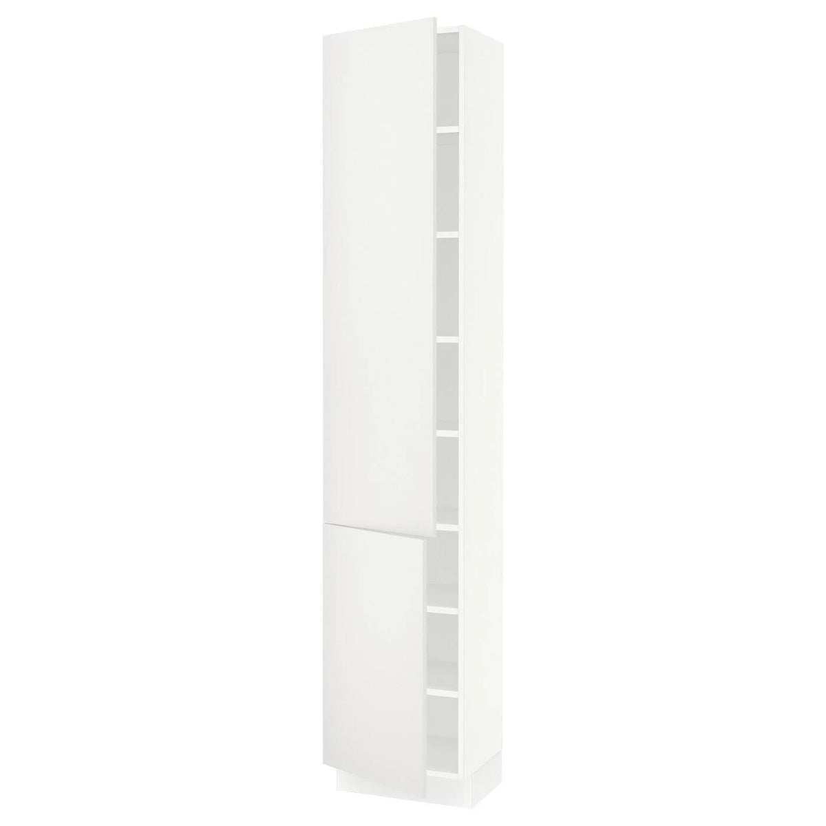 High Cabinet with shelves/2 Doors, white, 18x15x90 S52805