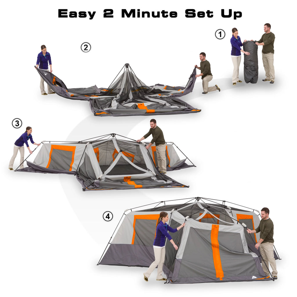 20' x 18' 12-Person 3-Room Instant Cabin Tent with Screen Room P4583
