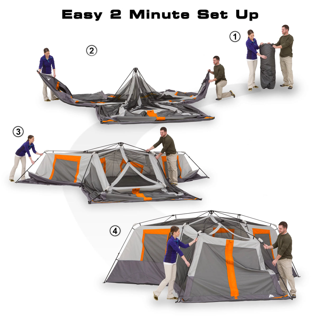 20' x 18' 12-Person 3-Room Instant Cabin Tent with Screen Room P4583