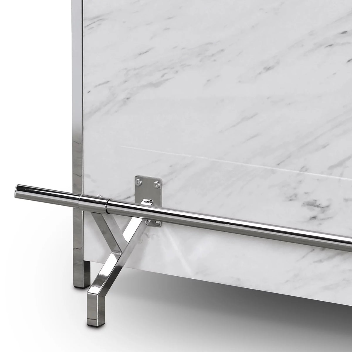White and Chrome Bar Table K48433