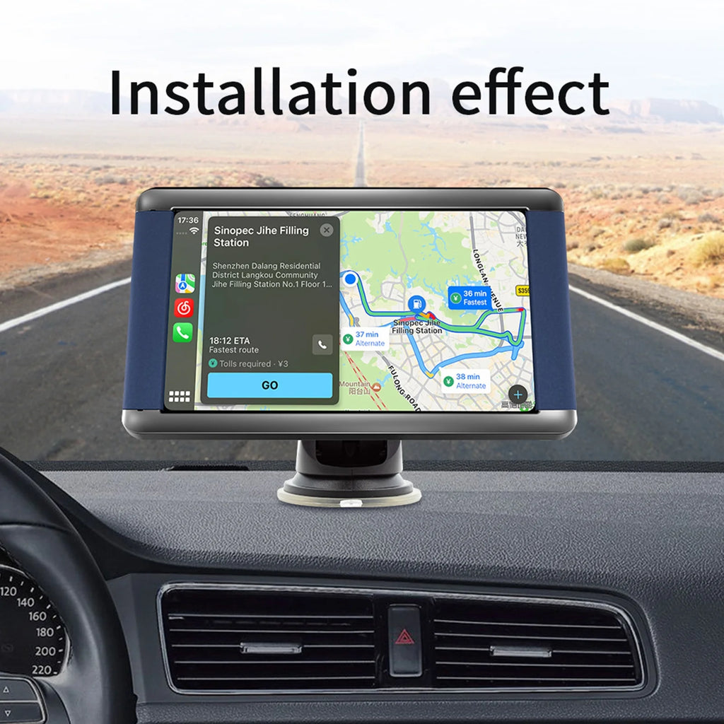 7" Portable Bluetooth Car MP5 Player Monitor Wireless Carplay Camera M758