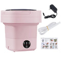 Pink Foldable Mini Washing Machine 8L W201