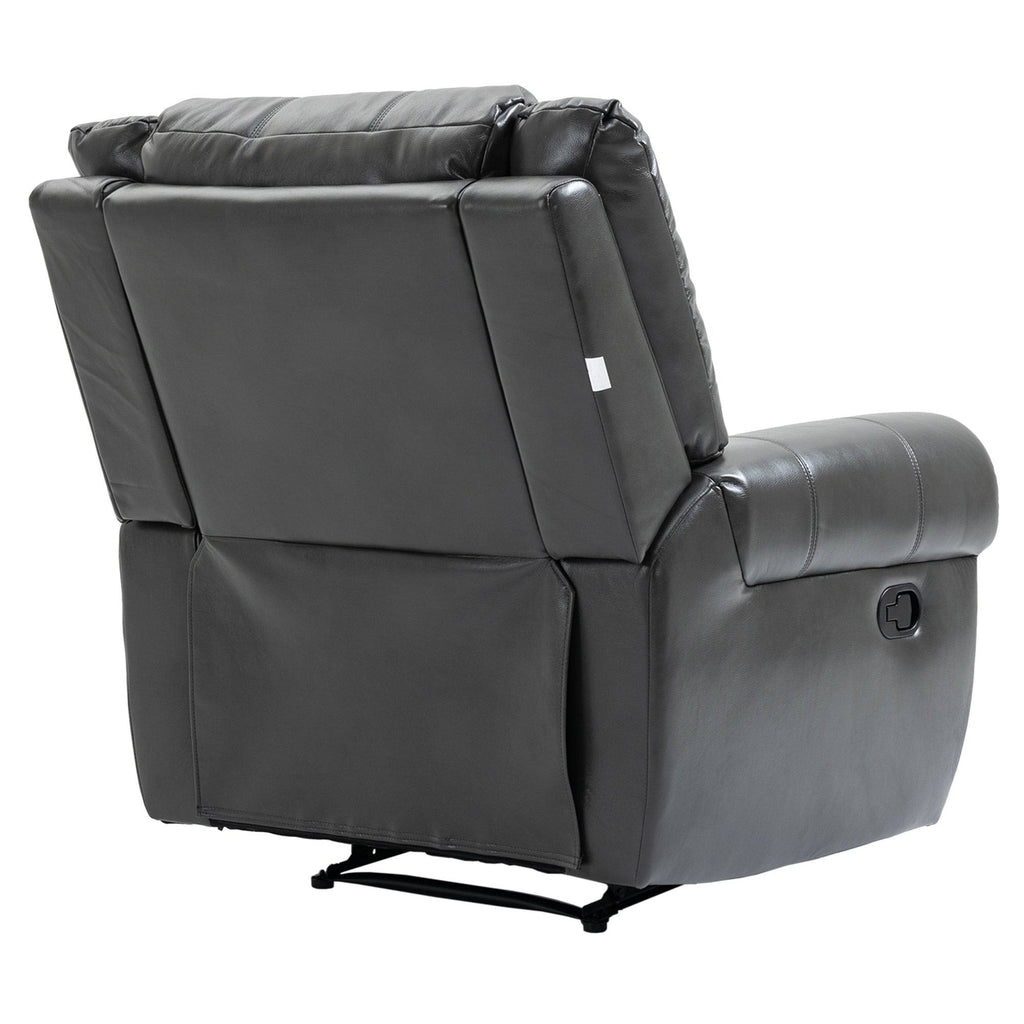 Grey Microfiber Manual Standard Recliner L8831