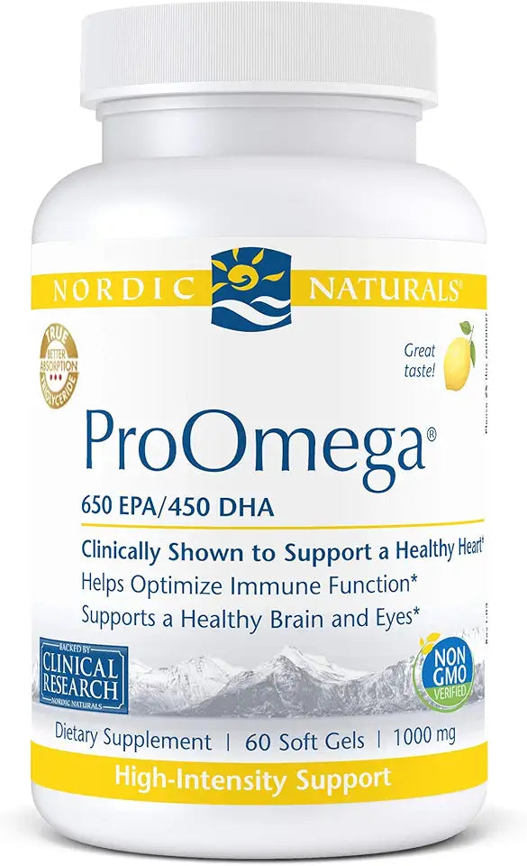 Lemon Flavor 60 Soft Gels 1280 mg Omega-3 Fish Oil U4768