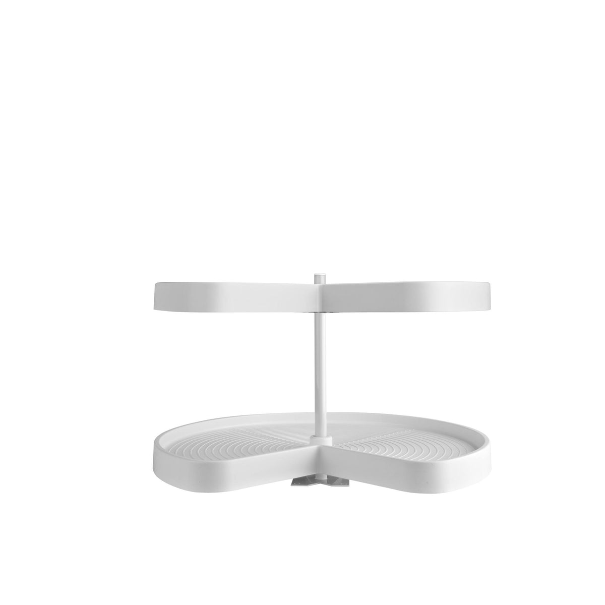 Almond Polymer Kidney Lazy Susan 2-Shelf N279