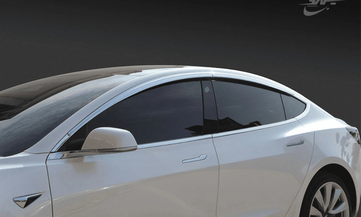 Chrome Side Window Visors Rain Guards Deflectors B291