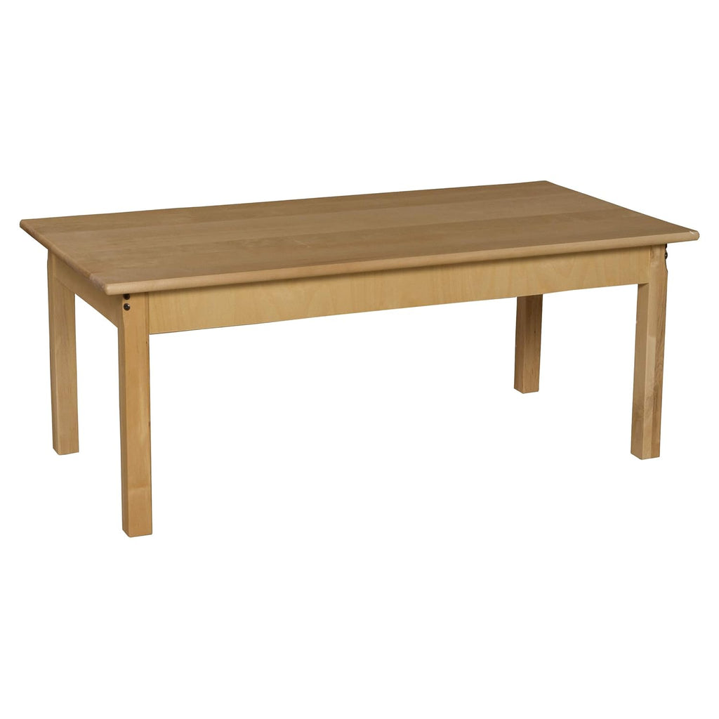 24" x 48" Rectangle Hardwood Table with 24" Legs E29800