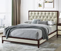 Queen Size Button Tufted Wooden Bed R107419