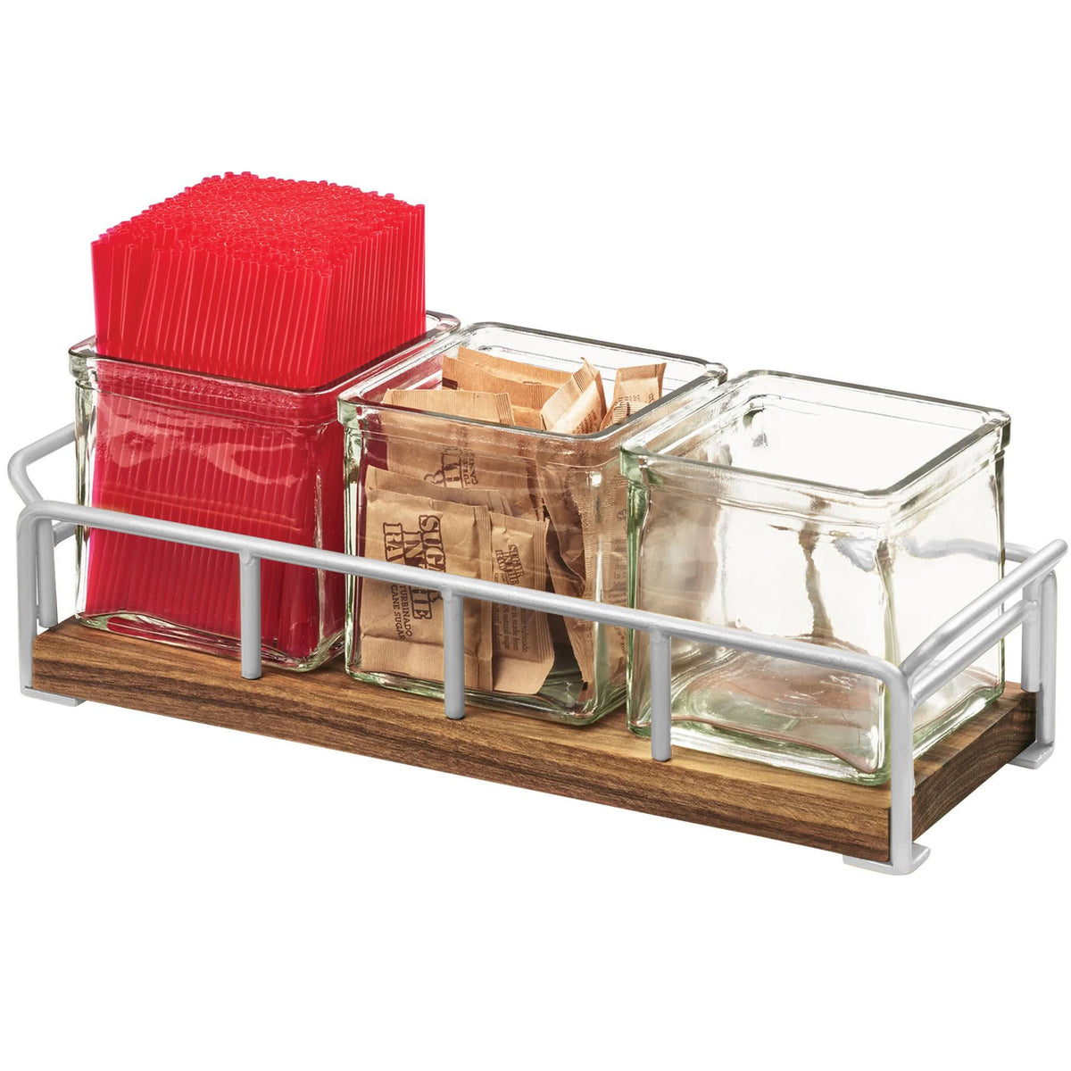 Mid-Century Jar Organizer with Chrome Frame J533119