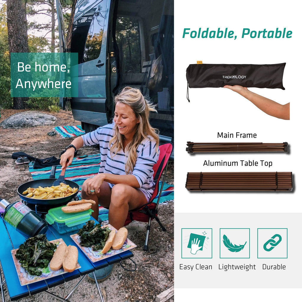 Portable Camping Side Tables Aluminum Table Top V426
