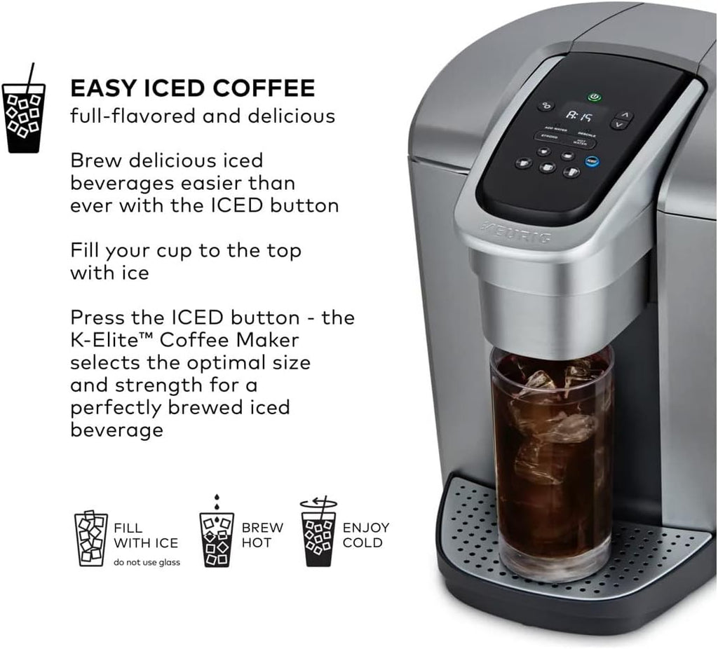 Brushed Silver Single Serve Programmable Coffeemaker E6665