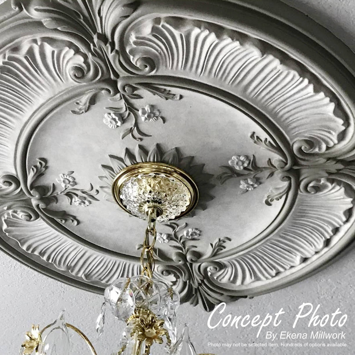 Hand-Painted Polished Copper Ceiling Medallion S290