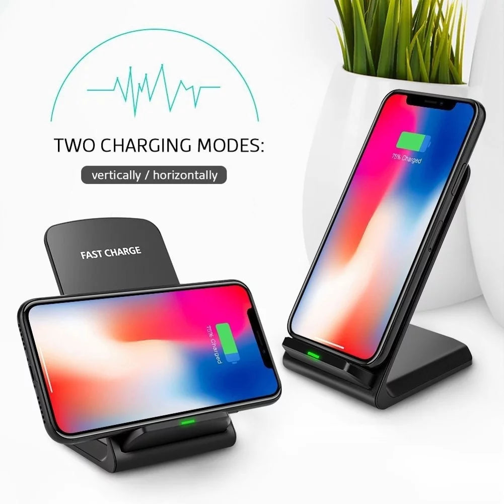 10W Fast Wireless Charger Stand Detachable 2-Coils Charging Pad B42311