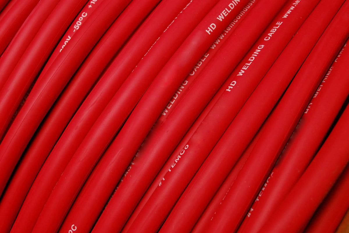 50 ft 2 Gauge AWG Copper Welding Lead & Car Battery Cable Red N76577