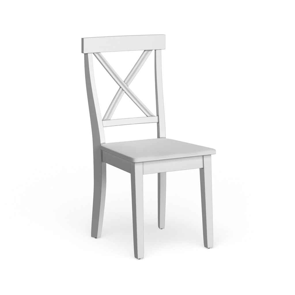 White Wood Dining Chairs Set of 2 K67293