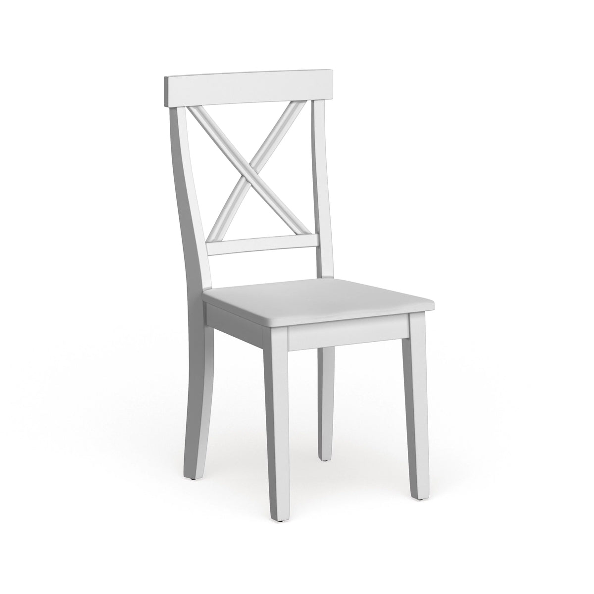 White Wood Dining Chairs Set of 2 K67293