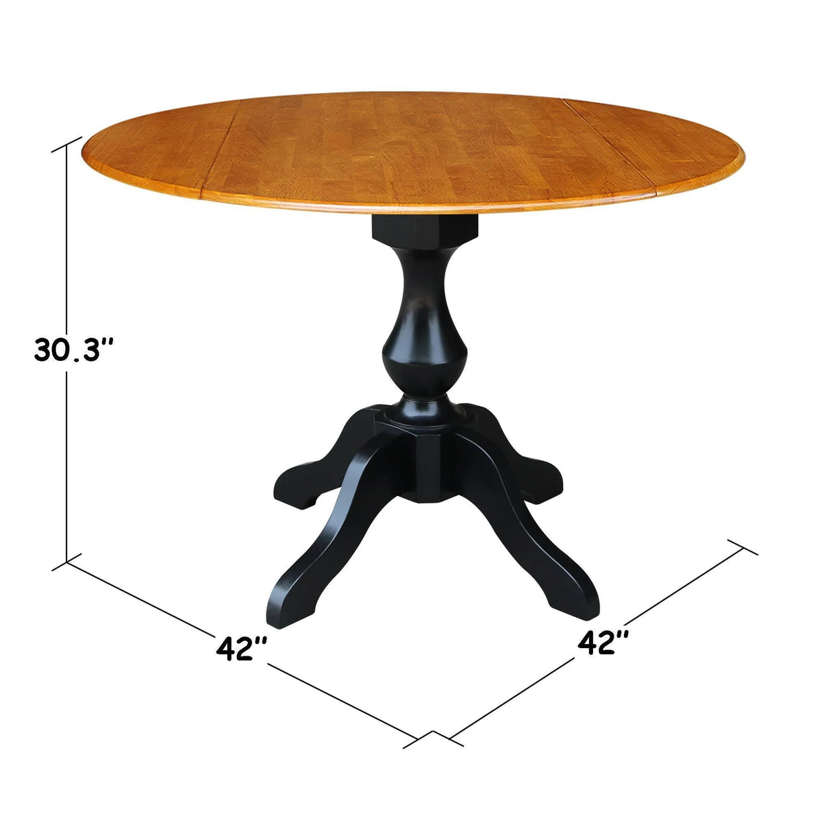 Round Dual Drop Leaf Pedestal Table K57408