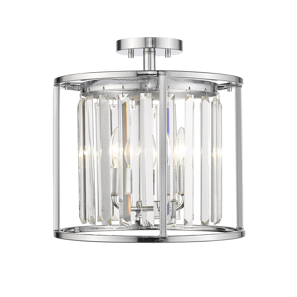 Chrome 3 Light Semi Flush Mount I26310